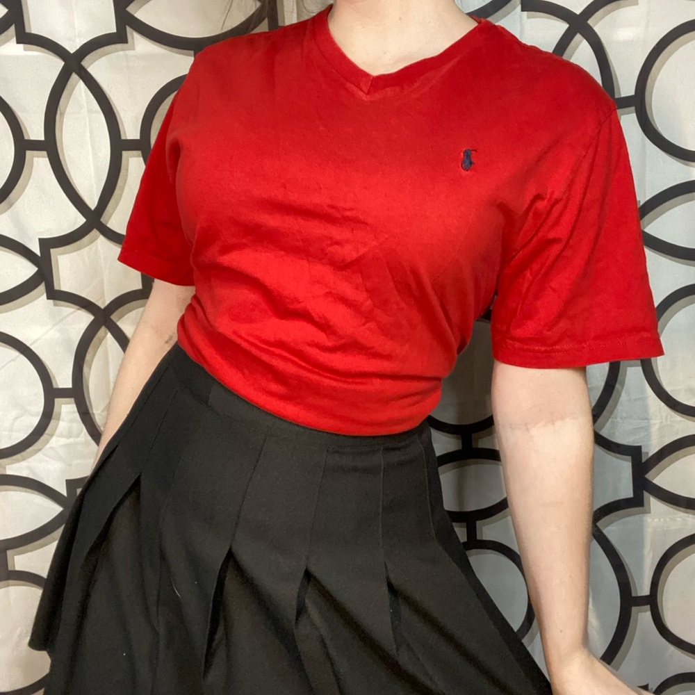 Polo Ralph Lauren red polo v neck shirt